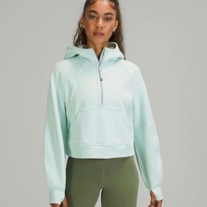 Lululemon delicate mint scuba 1/2 zip (half zip) pullover in size M/L